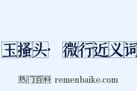 玉搔头·微行近义词是什么意思的图片